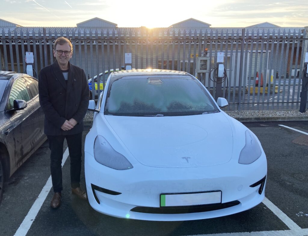 Tesla Model 3 Training car. Automatic driving lessons in Portsmouth.